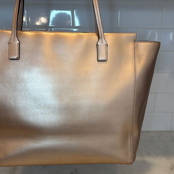 Kate Spade Bag Purse Handbag New York Sawyer Street Taden Metallic Leather Tote - Picture 6 of 16